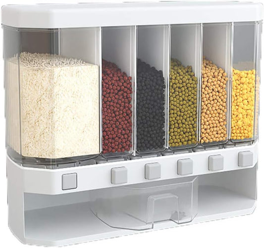 Wall-Mounted Cereal Dispenser (6 Grid)