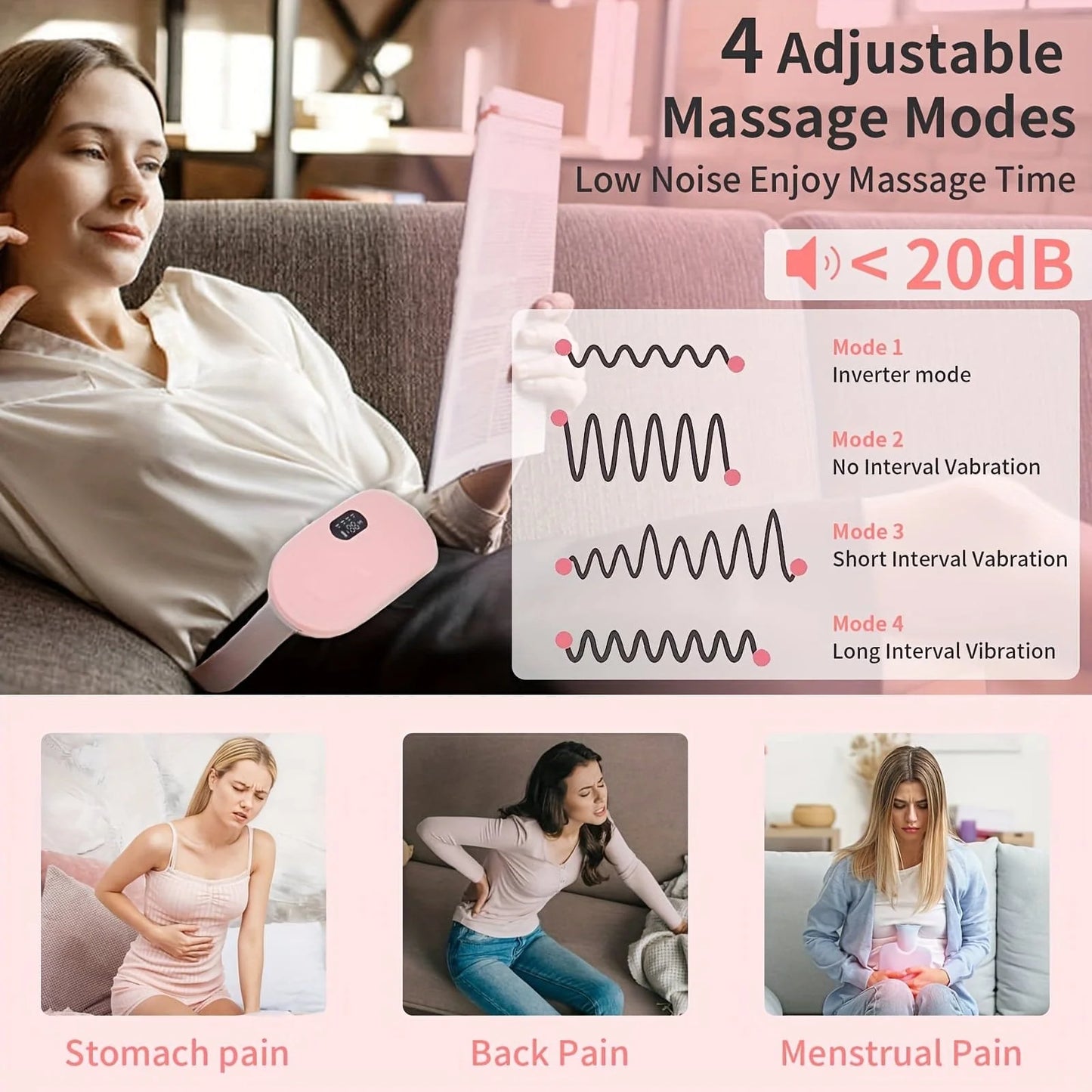 TRENDORA Period Cramp Comfort Heating Pad and Massager