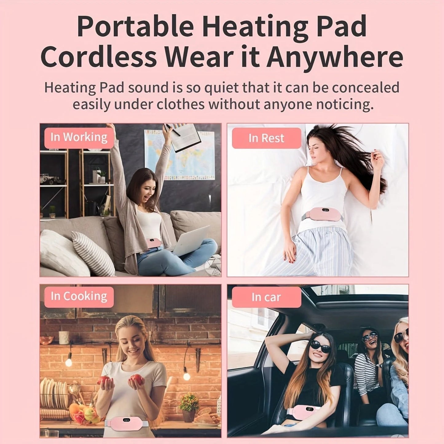 TRENDORA Period Cramp Comfort Heating Pad and Massager