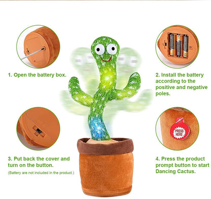 HOME AURA® Cute Talking Cactus