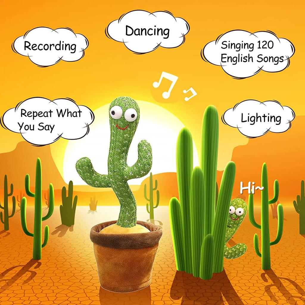 HOME AURA® Cute Talking Cactus